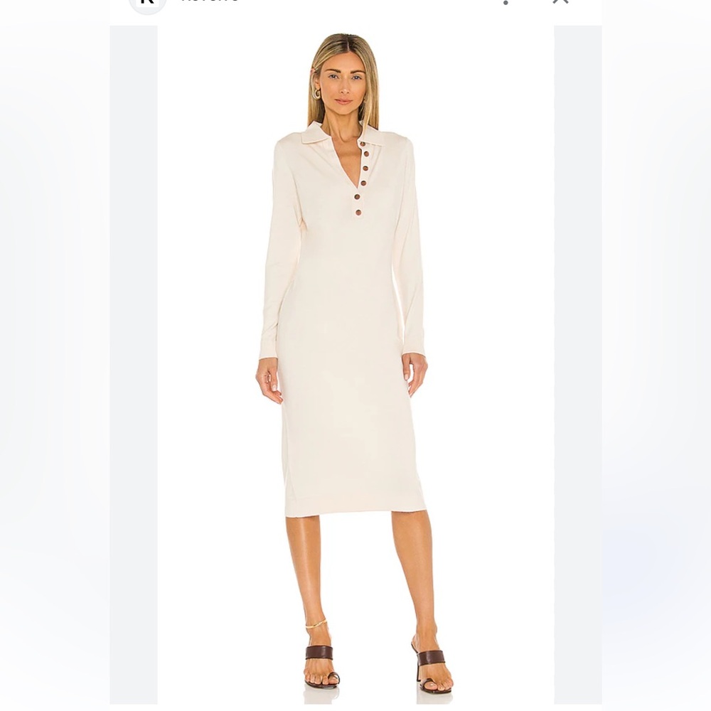 525 Midi Polo Dress in Cream